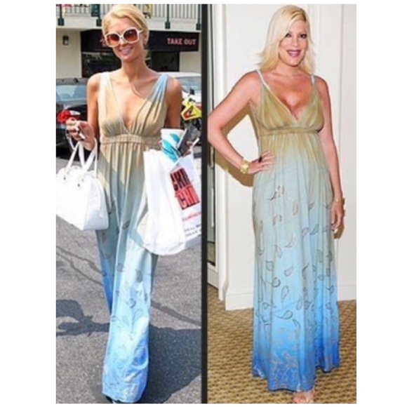 Gypsy 05 Y2K Made in Hollywood Green Sleeveless Goddess Maxi Dress in Size Large - Picture 7 of 16